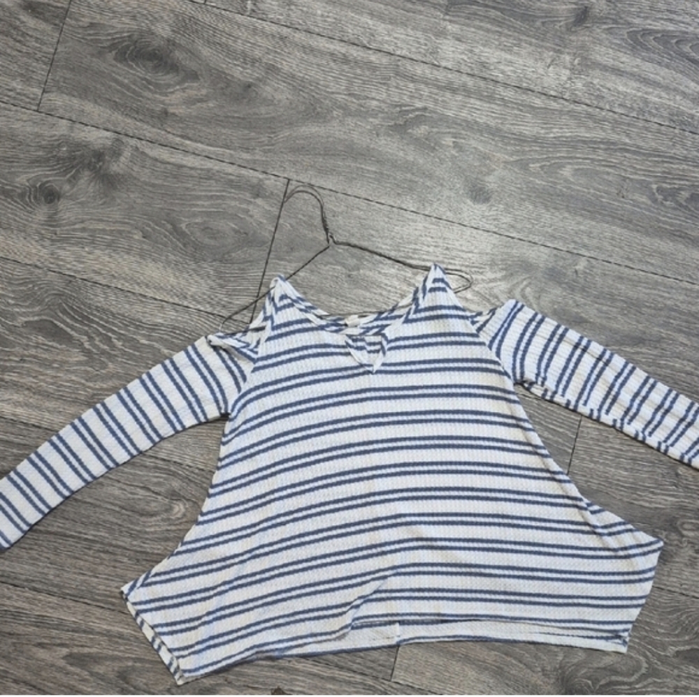 LazySundays Navy and White Striped Top
